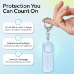 WETEN 130 dB Personal Alarm Keychain with Light