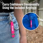 KeyGuard Mini Pepper Spray, Pink, 2-Pack – Powerful Self Defense Keychain
