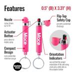 KeyGuard Mini Pepper Spray, Pink, 2-Pack – Powerful Self Defense Keychain