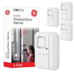 4 Pack GE Personal Security Window and Door Alarm
