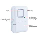 4 Pack GE Personal Security Window and Door Alarm