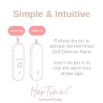 HerTime2 Waterproof Personal Alarm Keychain for Safety