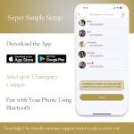 Invisawear Silver Smart Jewelry Safety Bracelet