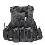 YAKEDA Adjustable Tactical Airsoft Vest in Black