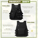 Kids Tactical Combat Vest with Fingerless Gloves