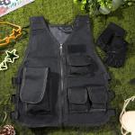 Kids Tactical Combat Vest with Fingerless Gloves