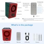 Solar Motion Sensor Alarm with Adjustable Volume