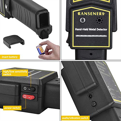 High Sensitivity RANSENERS Security Wand Detects Weapons