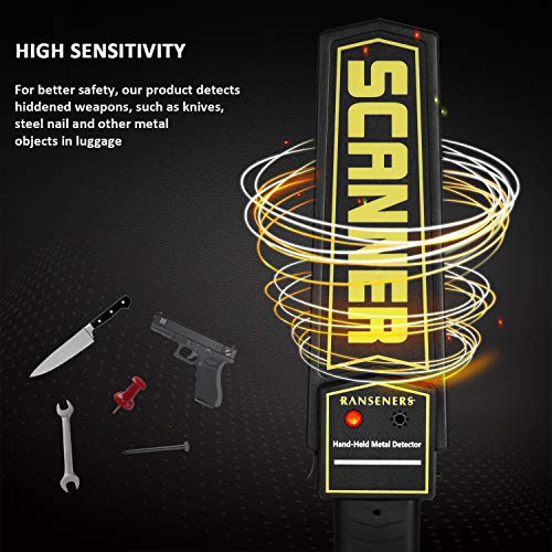 High Sensitivity RANSENERS Security Wand Detects Weapons