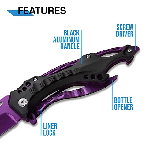 Purple Folding Knife: MTech USA Tactical EDC