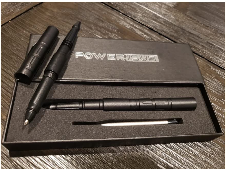 Black Tactical Self Defense Pen with Glass Breaker