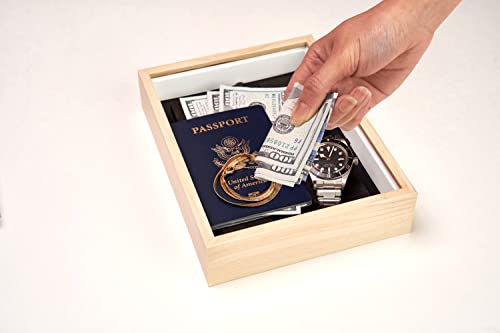 Hidden Compartment Mini Safe: Store Cash, Jewelry, Herbs
