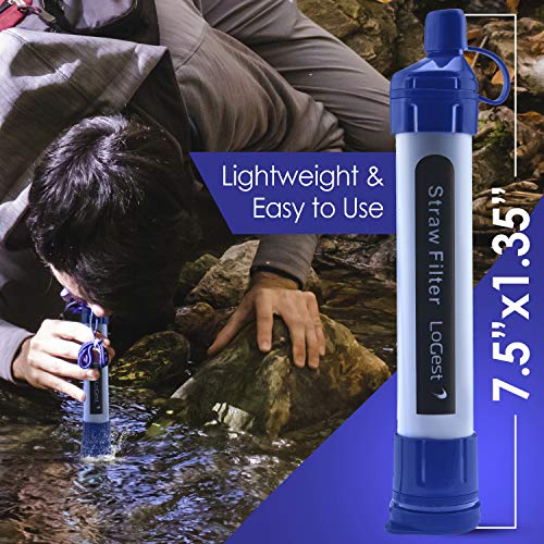 Portable Water Filter Straw for Outdoor Survival Activities