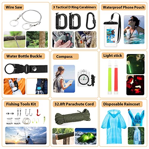 250Pcs Survival Gear Kit - Emergency Tent & More!