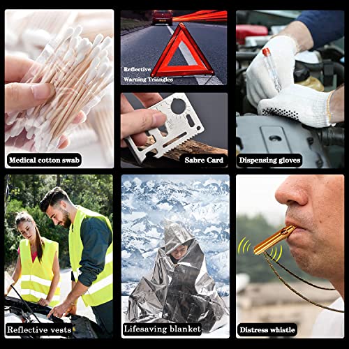 LIANXIN Emergency Car Kit - 142-pc Self Defense Gear
