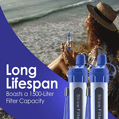 Portable Water Filter Straw for Outdoor Survival Activities