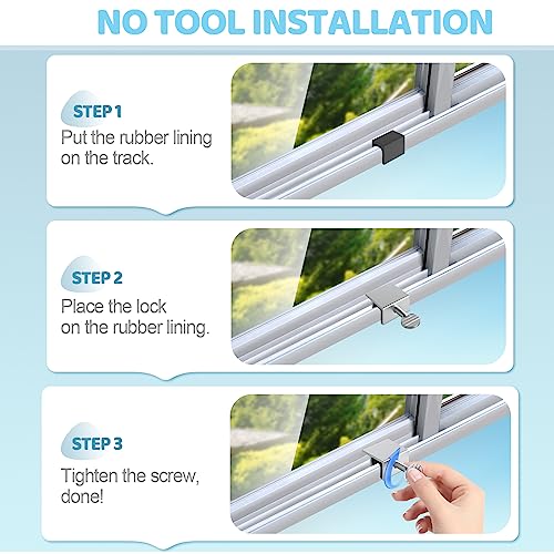 Sliding Window Locks - Secure Glass Doors, Childproof