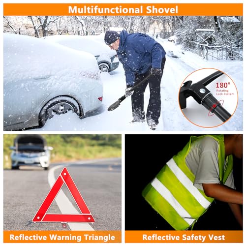 Car Emergency Kit with Air Compressor - Roadside Safety