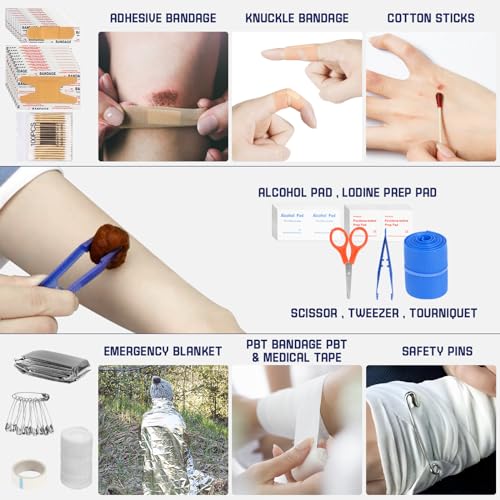 149Pcs Survival Gear First Aid Kit, Essential Camping