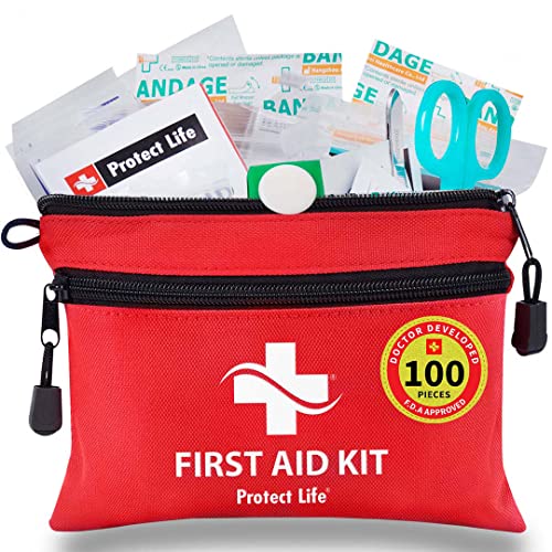 Compact First Aid Kit for Sports, Outdoors & Travel