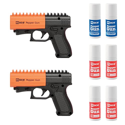 Mace Self Defense Bundle: Pepper Spray Guns x2