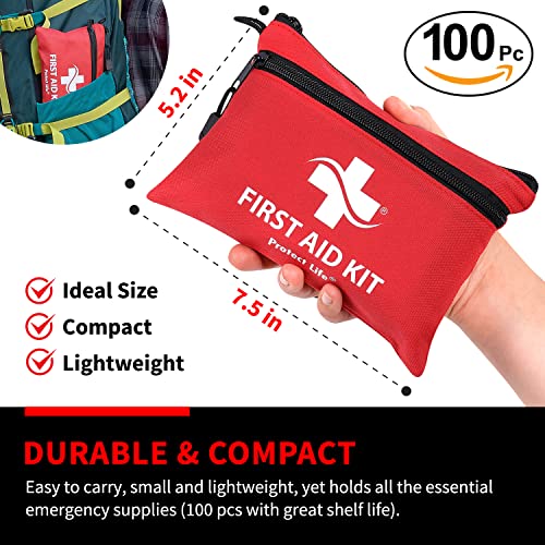 Compact First Aid Kit for Sports, Outdoors & Travel