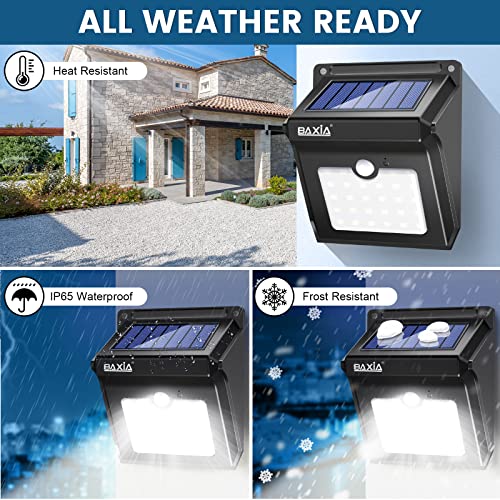 BAXIA TECHNOLOGY Solar Outdoor Lights - Wireless Security