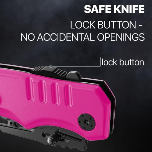 Pink Spring Assisted Knife - Self Defense Gear