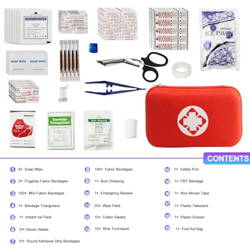275Pcs Portable First Aid Kits for Emergency Situations