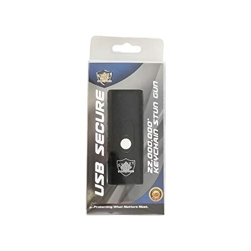 Mini Keychain Stun Gun: 22,000,000 Volts - BLACK