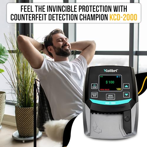 KOLIBRI KCD-2000 Counterfeit Bill Detector | All-Orientation Fake Money Counter