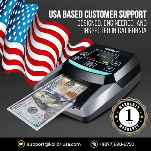 KOLIBRI KCD-2000 Counterfeit Bill Detector | All-Orientation Fake Money Counter