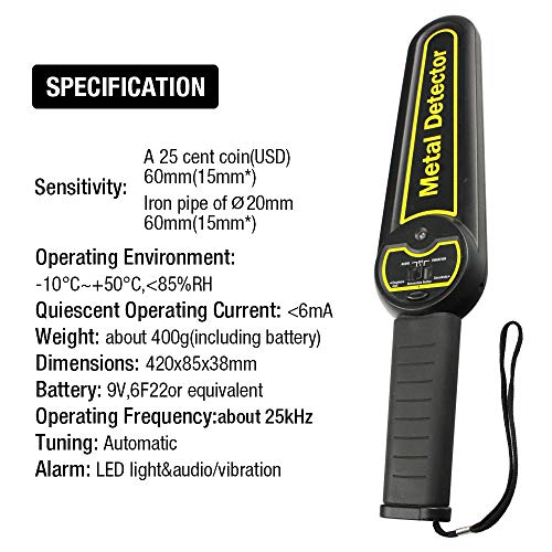 allsun Handheld Metal Detector - Security Scanner