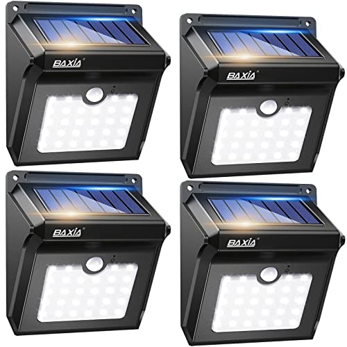 BAXIA TECHNOLOGY Solar Outdoor Lights - Wireless Security