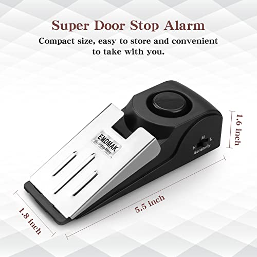 EMDMAK Portable Door Stop Alarm (Pack of 2)