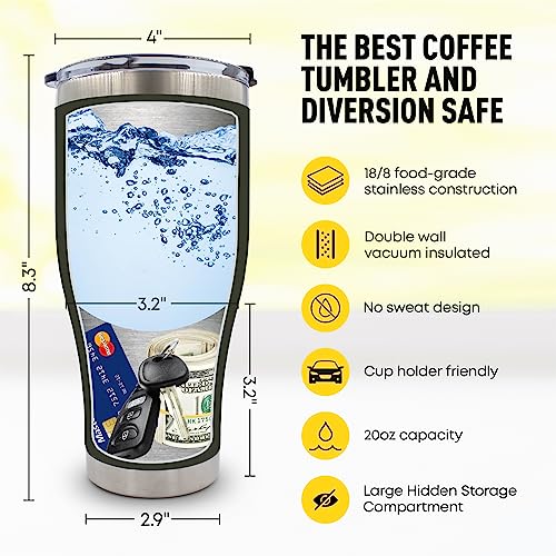 30oz Stainless Steel Diversion Safe Tumbler