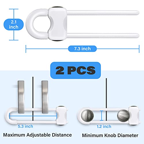U-Shaped Child Proof Cabinet Locks - Pack of 2