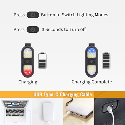 Rechargeable Clip-on Safety Light for Nighttime Running