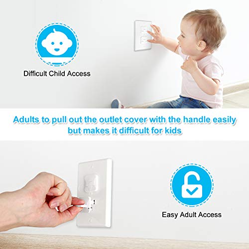 Gold Award Winning Outlet Covers with Hidden Pull Handle (45 Pack)