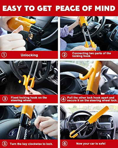 Tevlaphee Steering Wheel Lock - Ultimate Car Security