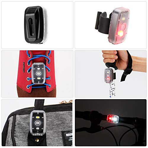 Clip-On LED Safety Light for Runners, Cyclists (2-Pack)
