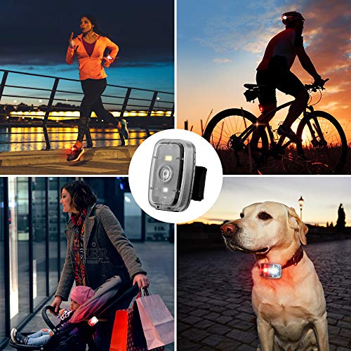 Clip-On LED Safety Light for Runners, Cyclists (2-Pack)