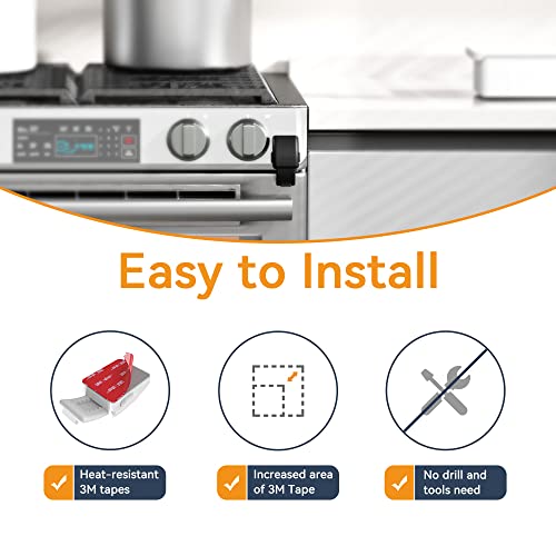 EUDEMON Oven Front Lock, Childproof & Heat-Resistant - Black