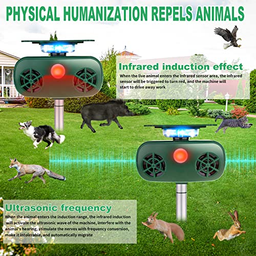 Solar Animal Repellent with Motion Sensor & Flashlights
