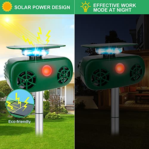 Solar Animal Repellent with Motion Sensor & Flashlights