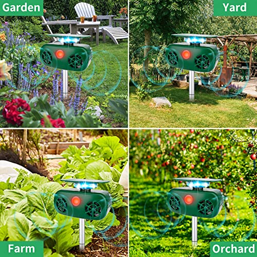 Solar Animal Repellent with Motion Sensor & Flashlights