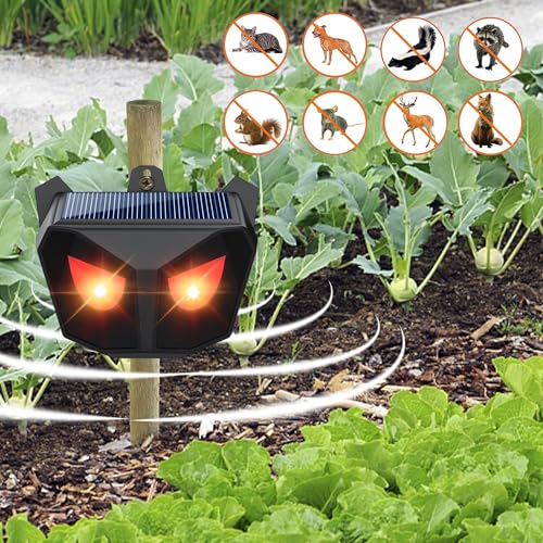 Solar Nocturnal Animal Repeller: Predator Deterrent + LED Lights