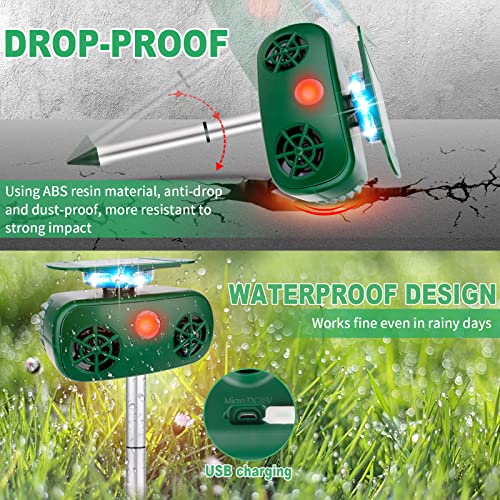 Solar Animal Repellent with Motion Sensor & Flashlights
