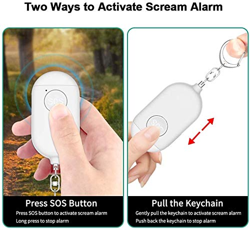 USB Rechargeable Keychain Alarm - Small and Compact