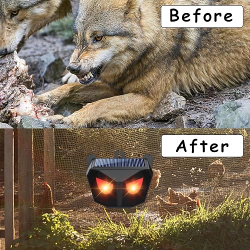 Solar Nocturnal Animal Repeller: Predator Deterrent + LED Lights
